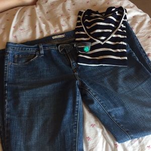 Worn 1X, Levi’s 505 straight.